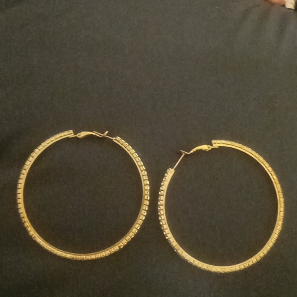 Gold hoop earrings